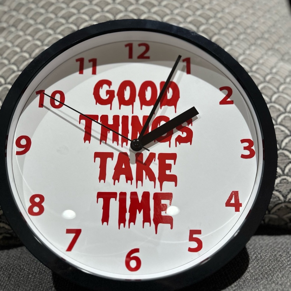Custom wall clock ( Good Things Take Time )